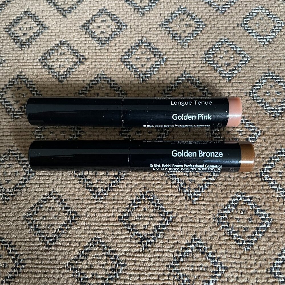 Bobbi Brown Mini Cream Shadow Stick Set(2) in Golden Pink and Golden Bronze